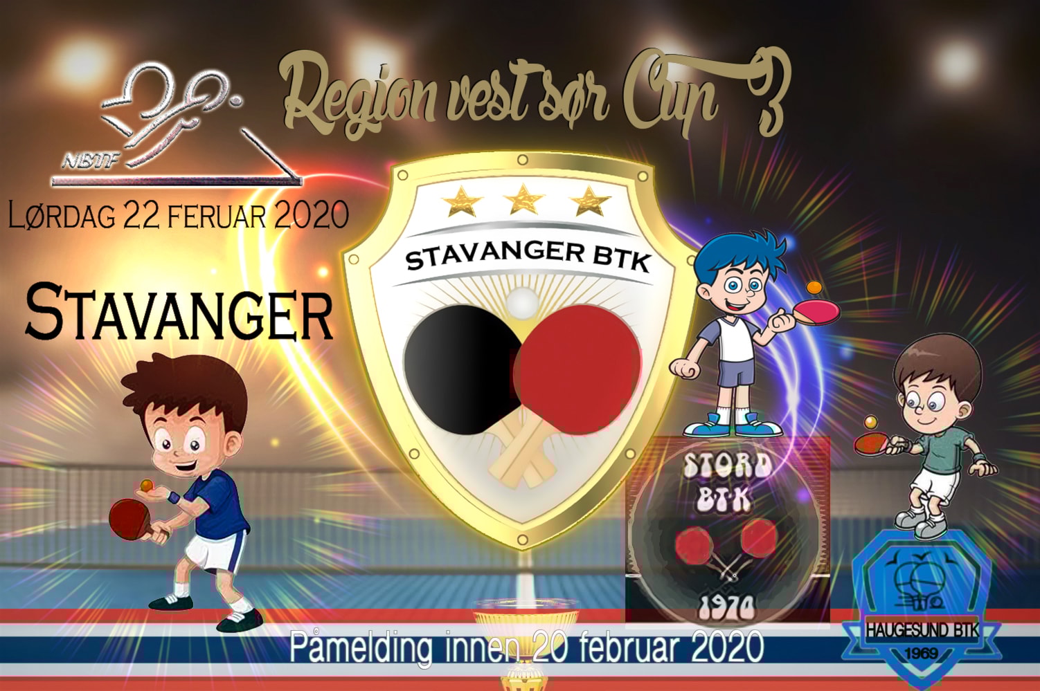 Innbydelse til Vest Sør Cup 3 på hjemmebane lørdag 22 februar 2020